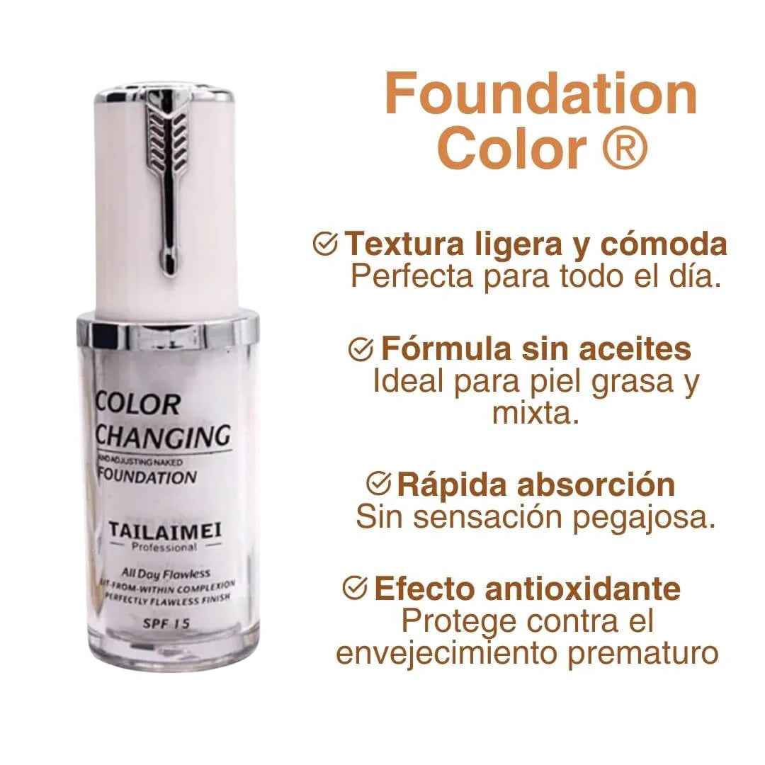 ¡Base Que Se Ajusta a Tu Tono de Piel Al Instante!