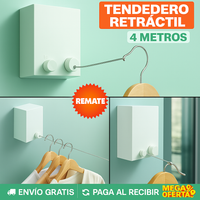 ¡Tendedero Retráctil que Soporta Hasta 20 kg y Llega a 4.0 Metros!