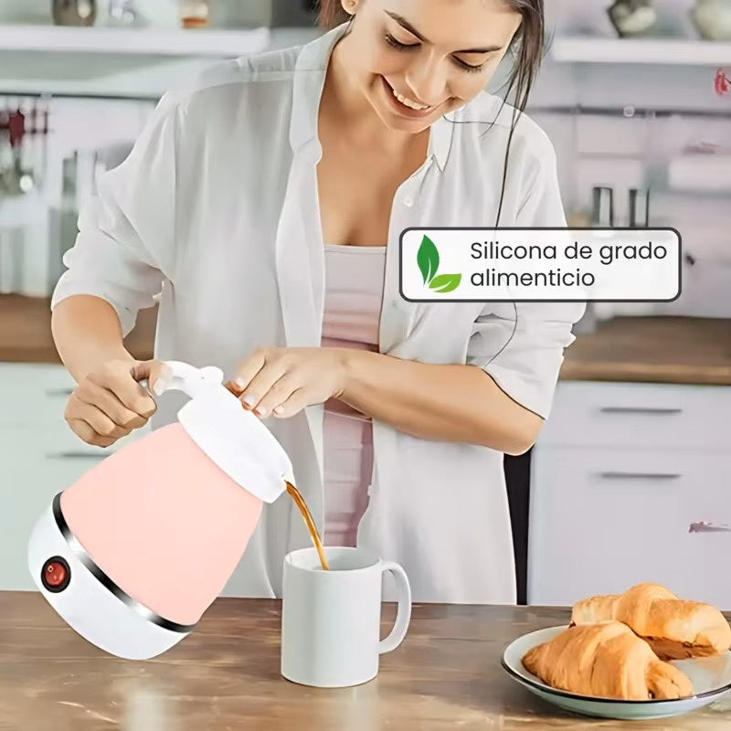 ¡Disfruta Bebidas Calientes Donde Quieras Con Este Hervidor Plegable!