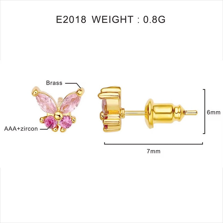 Aretes Delicados que Brillan como Tú – Diseño Exclusivo en Forma de Mariposa