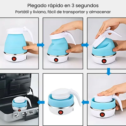 ¡Disfruta Bebidas Calientes Donde Quieras Con Este Hervidor Plegable!