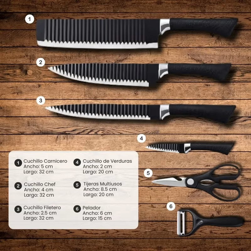 Cortes Perfectos Y Cocina Más Rápida Con Este Set Completo De Cuchillos