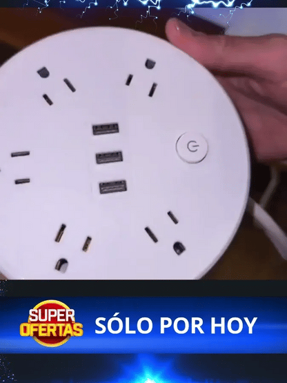 ¡Di adiós a los cables enredados! Descubre el multitoma enrollable definitivo.