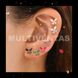 Aretes Delicados que Brillan como Tú – Diseño Exclusivo en Forma de Mariposa