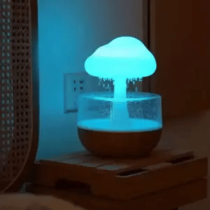 Duerme Mejor con este Humidificador de nube y Lluvia con Luz Nocturna