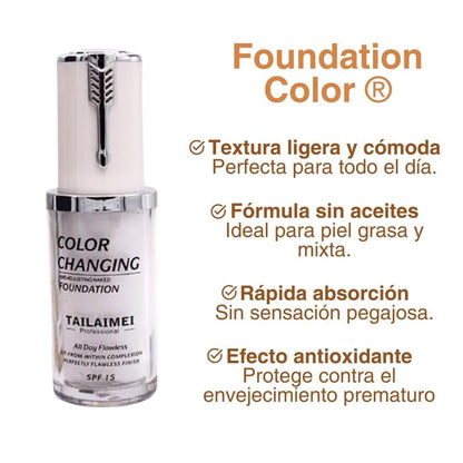 ¡Base Que Se Ajusta a Tu Tono de Piel Al Instante!