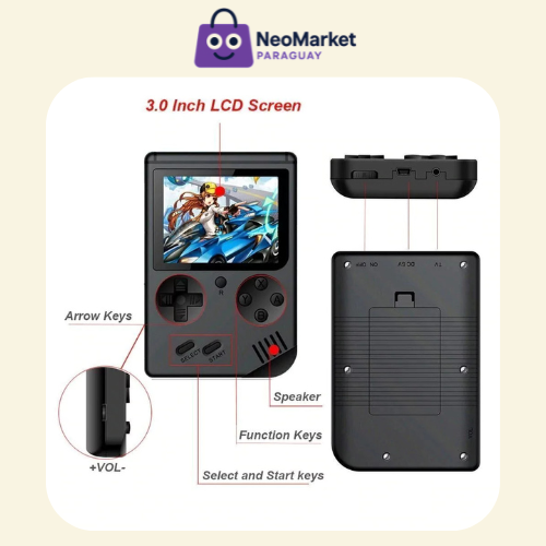 Entretenimiento Ilimitado: Consola Retro con Batería Recargable