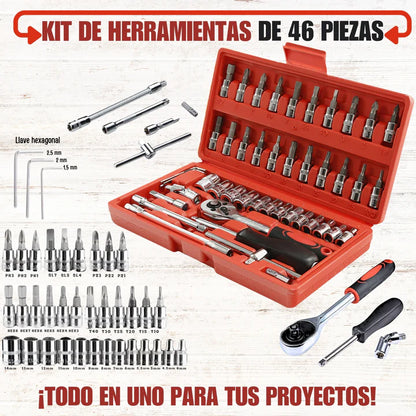 Maximiza tu Eficiencia con Nuestro Kit de 46 Piezas: ¡Todo lo que Necesitas en Una Sola Caja!