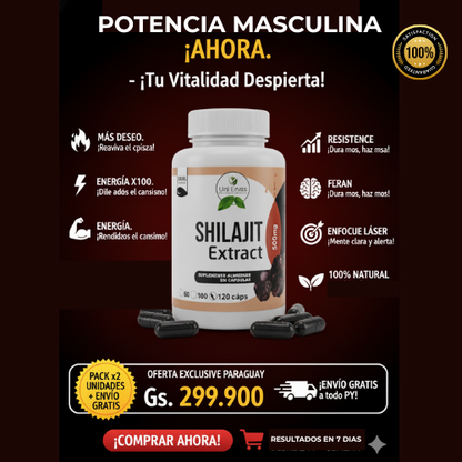 Pack x2 Shilajit: más energía, más deseo, mucho más rendimiento