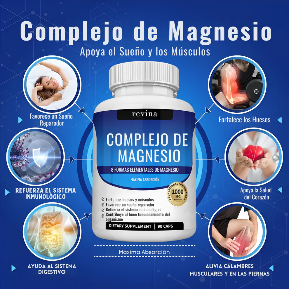 Magnesio Revina: el equilibrio para tu cuerpo 8 Magnesios en 1