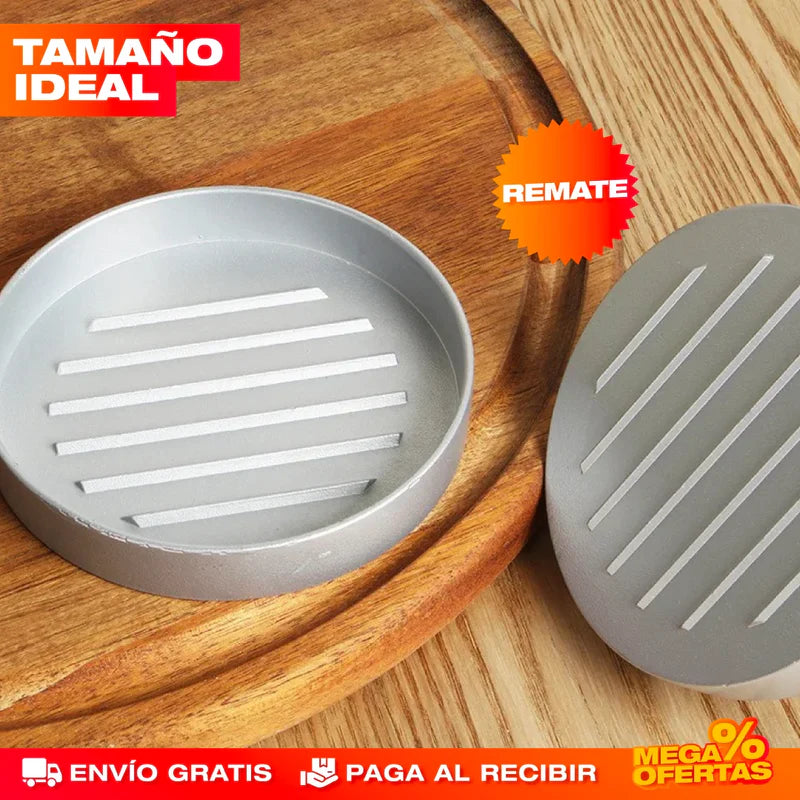 ¡Prepara hamburguesas perfectas en segundos con nuestro molde manual!