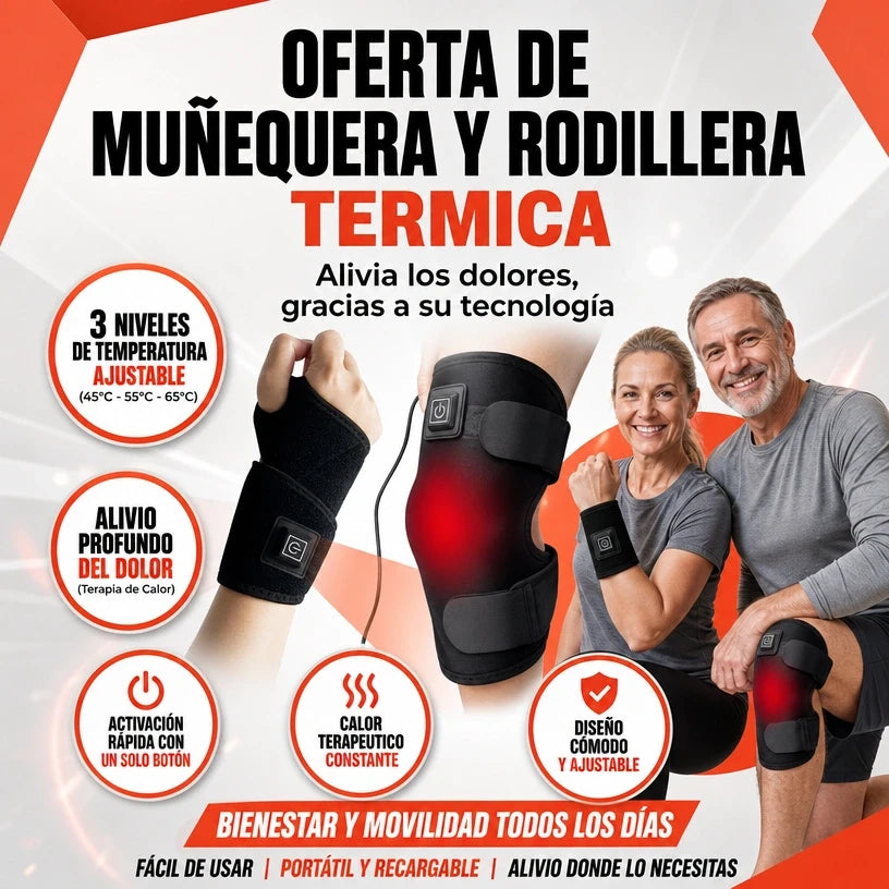 Muñequera y Rodillera Térmica™ – Recupera tu Movilidad Sin Dolor