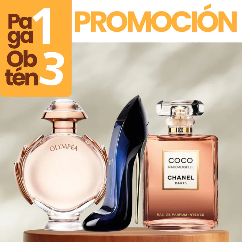¡Lleva 3 Perfumes de Lujo y Paga Solo 1!