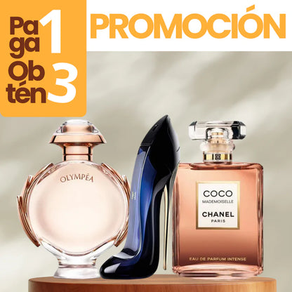 ¡Lleva 3 Perfumes de Lujo y Paga Solo 1!