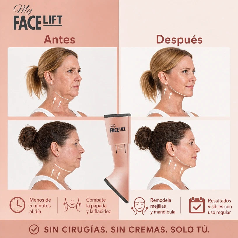 My Face Lift: Menos Papada, Mandíbula Definida y Cuello Firme — Solo 5 Minutos al Día
