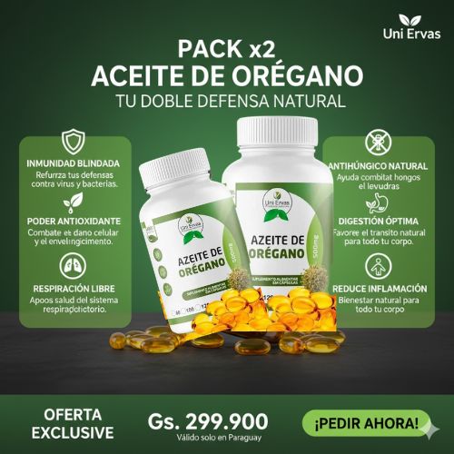 ¡Super Oferta! Refuerza tus defensas con Pack x2 Aceite de Orégano