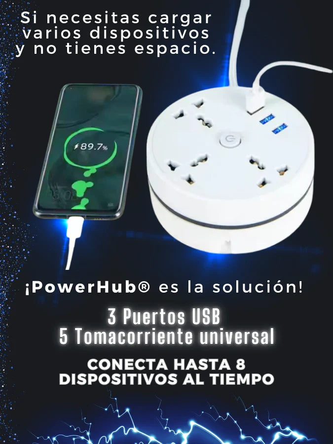 ¡Di adiós a los cables enredados! Descubre el multitoma enrollable definitivo.