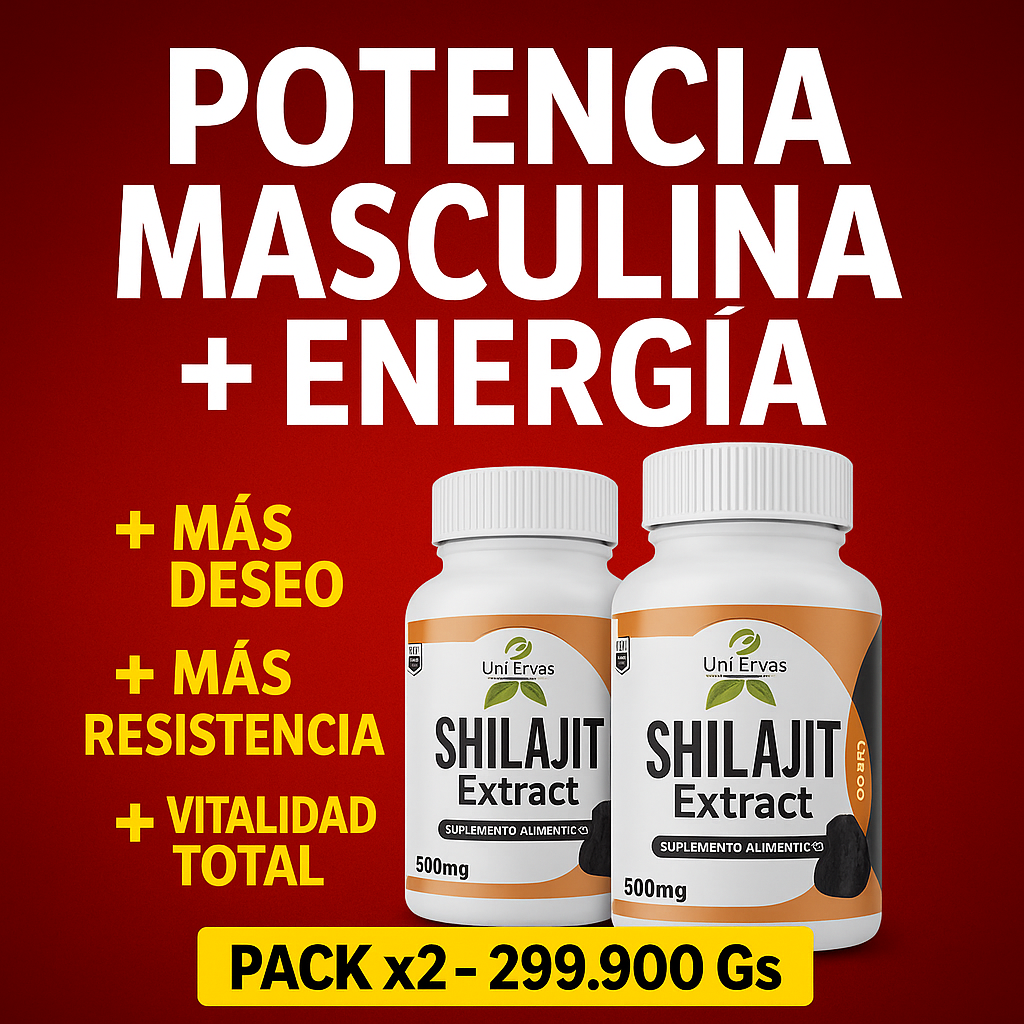 Pack x2 Shilajit: más energía, más deseo, mucho más rendimiento