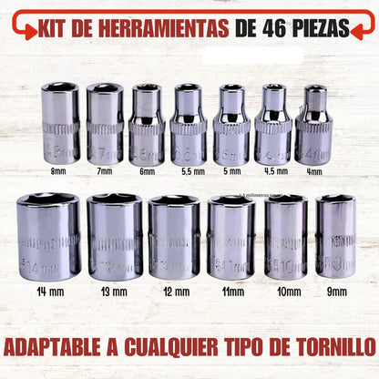 Maximiza tu Eficiencia con Nuestro Kit de 46 Piezas: ¡Todo lo que Necesitas en Una Sola Caja!