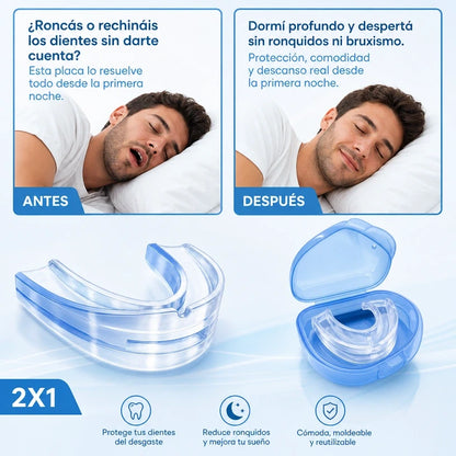 Protector Bucal Moldeable Dormí Sin Ronquidos Y Protege Tus Dientes ¡LLEVA 2 PAGA 1!