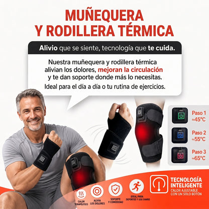 Muñequera y Rodillera Térmica™ – Recupera tu Movilidad Sin Dolor