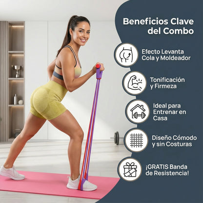 Combo Shorts Levanta Cola + Banda, Adiós a los glúteos planos