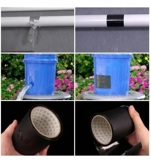 ¡Repara Fugas al Instante con Cinta Flex Resistente al Agua! 8 PULGADAS