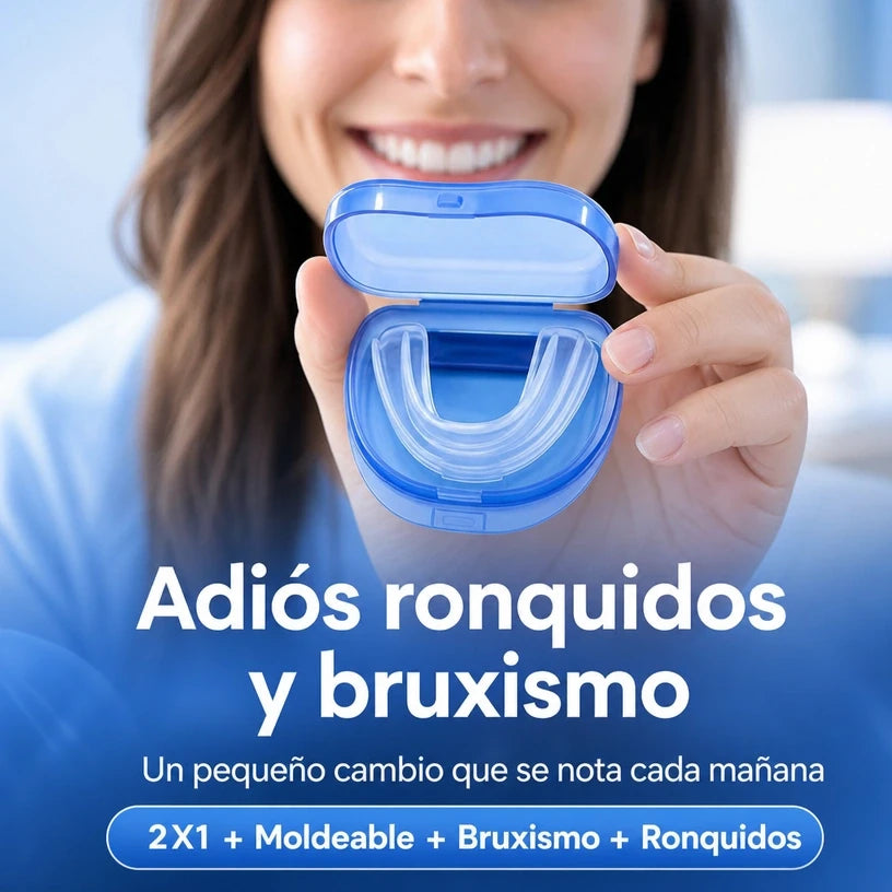 Protector Bucal Moldeable Dormí Sin Ronquidos Y Protege Tus Dientes ¡LLEVA 2 PAGA 1!