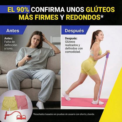 Combo Shorts Levanta Cola + Banda, Adiós a los glúteos planos