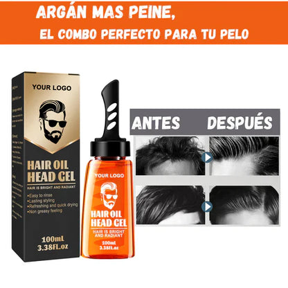 ¡Eleva tu Peinado al Máximo con la Fuerza del Gel de Argán!