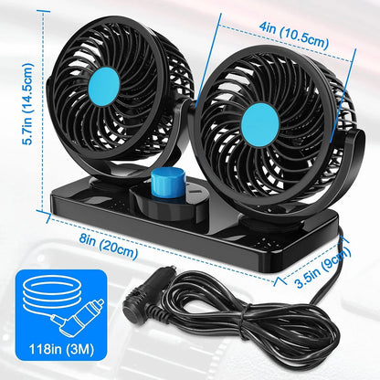 ¡Mantén tu Viaje Fresco y Cómodo con Nuestro Ventilador para Automóvil!