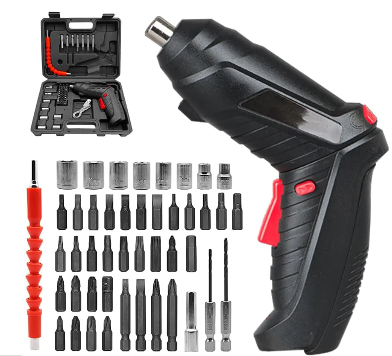 Destornillador-Taladro 47 Piezas: Todo Lo Que Ves Viene Incluido