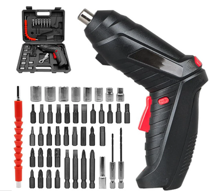 Destornillador-Taladro 47 Piezas: Todo Lo Que Ves Viene Incluido