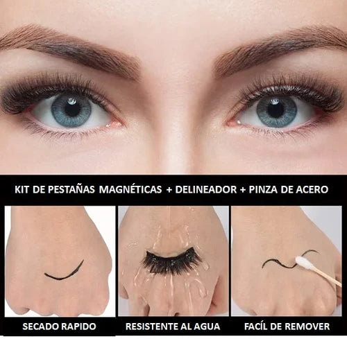 ¡Luce una Mirada de Impacto en Segundos con Nuestras Pestañas Magnéticas!