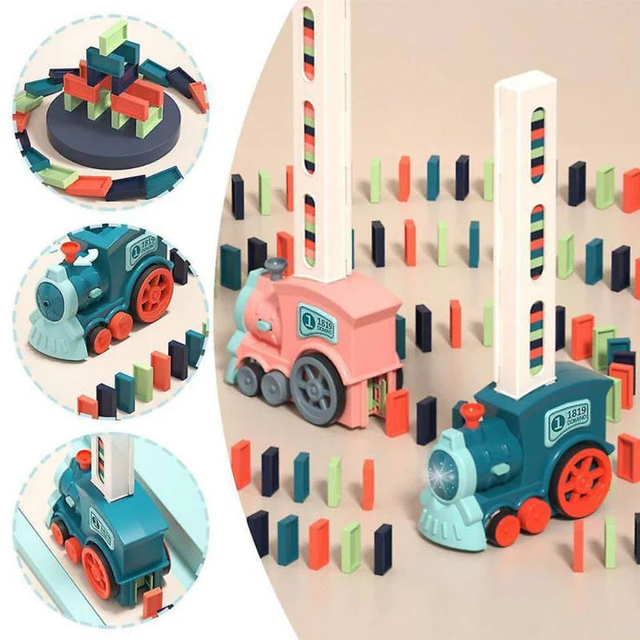 ¡Revoluciona la Diversión en Casa con el Tren de Dominó Automático!