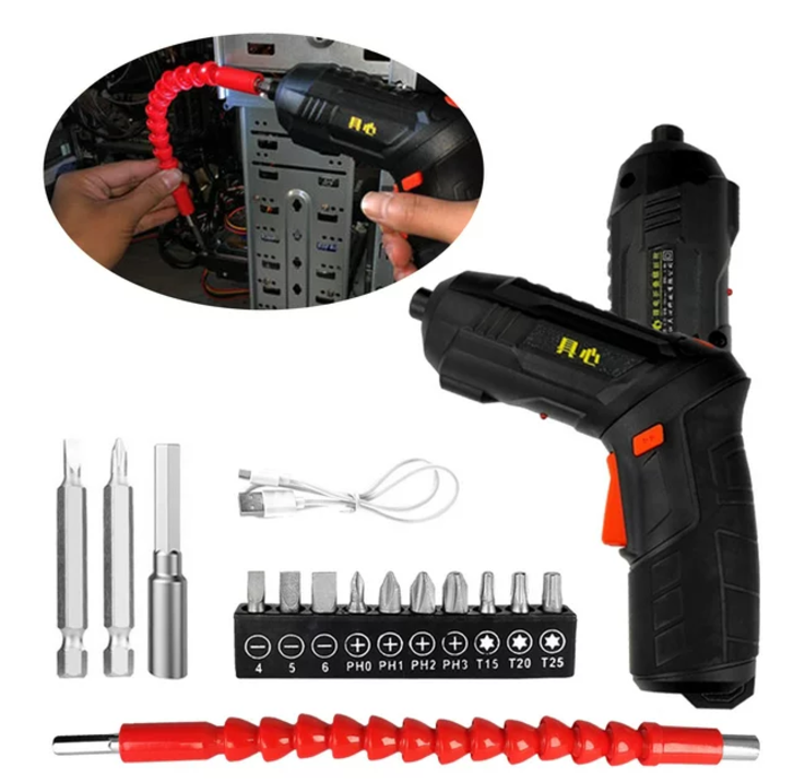 Destornillador-Taladro 47 Piezas: Todo Lo Que Ves Viene Incluido