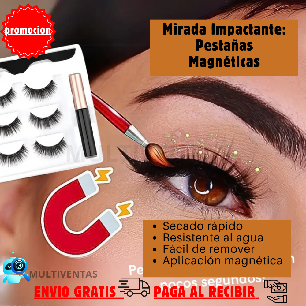 ¡Luce una Mirada de Impacto en Segundos con Nuestras Pestañas Magnéticas!