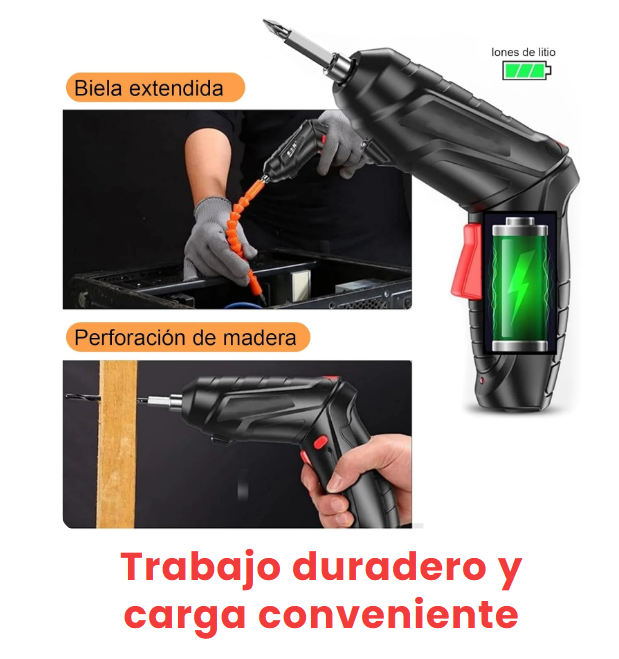 Destornillador-Taladro 47 Piezas: Todo Lo Que Ves Viene Incluido