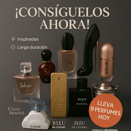 Llévate 9 perfumes elegantes por el precio de 1 – ¡Edición limitada con 49% OFF!