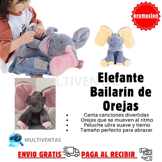 ¡Diversión y ternura en un solo juguete! Conoce al elefante que hará reír a tu bebé.