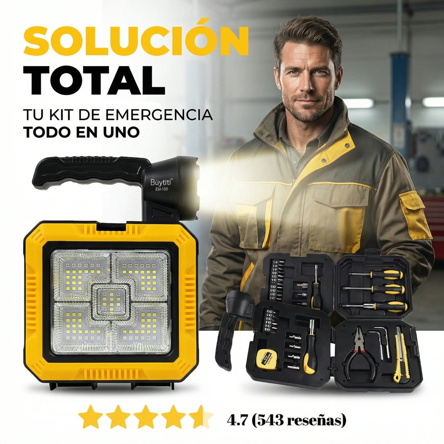 Kit 16 Piezas — Luz y Herramientas Cuando Más Las Necesitás