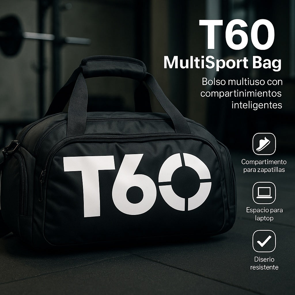 T60 MultiSport Bag – Bolso multiuso con compartimientos inteligentes