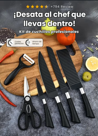 Cortes Perfectos Y Cocina Más Rápida Con Este Set Completo De Cuchillos