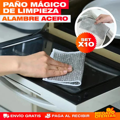 Set x10 Súper Paños con Alambre de Acero ¡Resisten Todo!