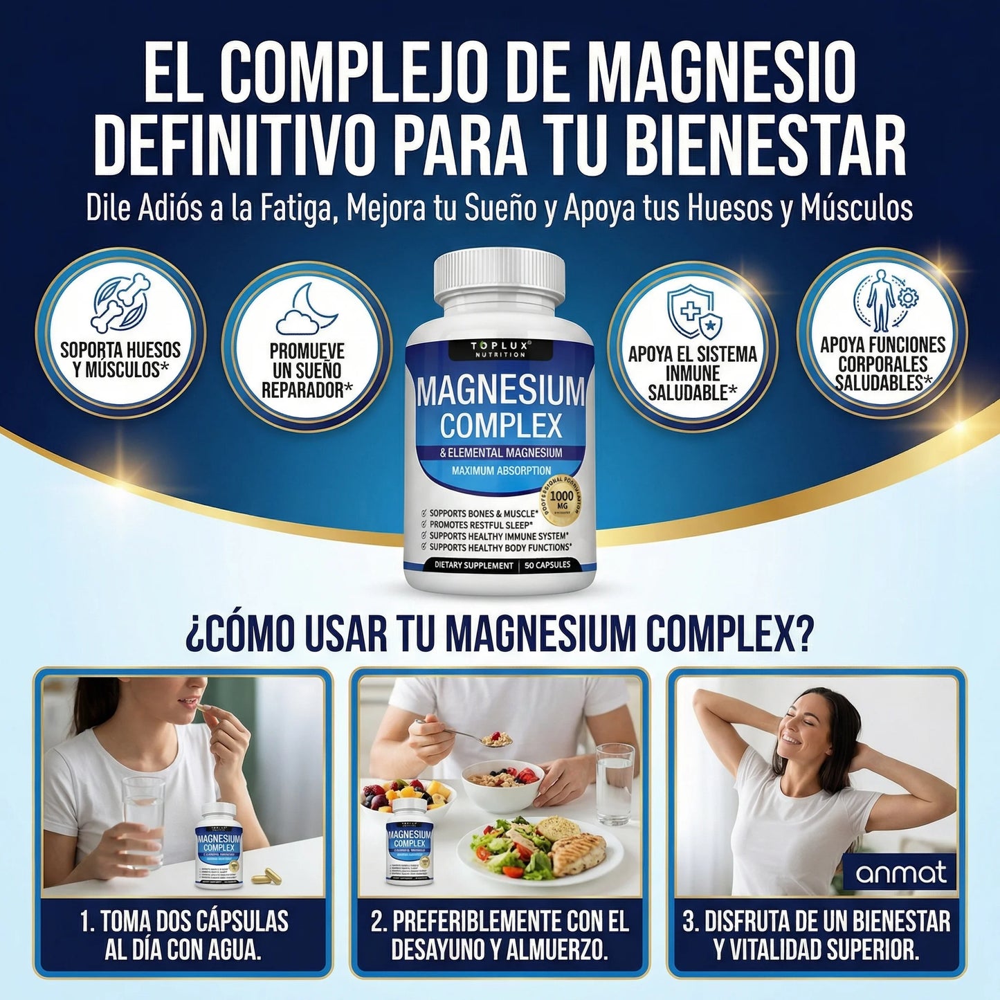 Magnesio Complex™ 8 en 1 💊 100% Original de EE.UU - PAGA 1 LLEVA 2