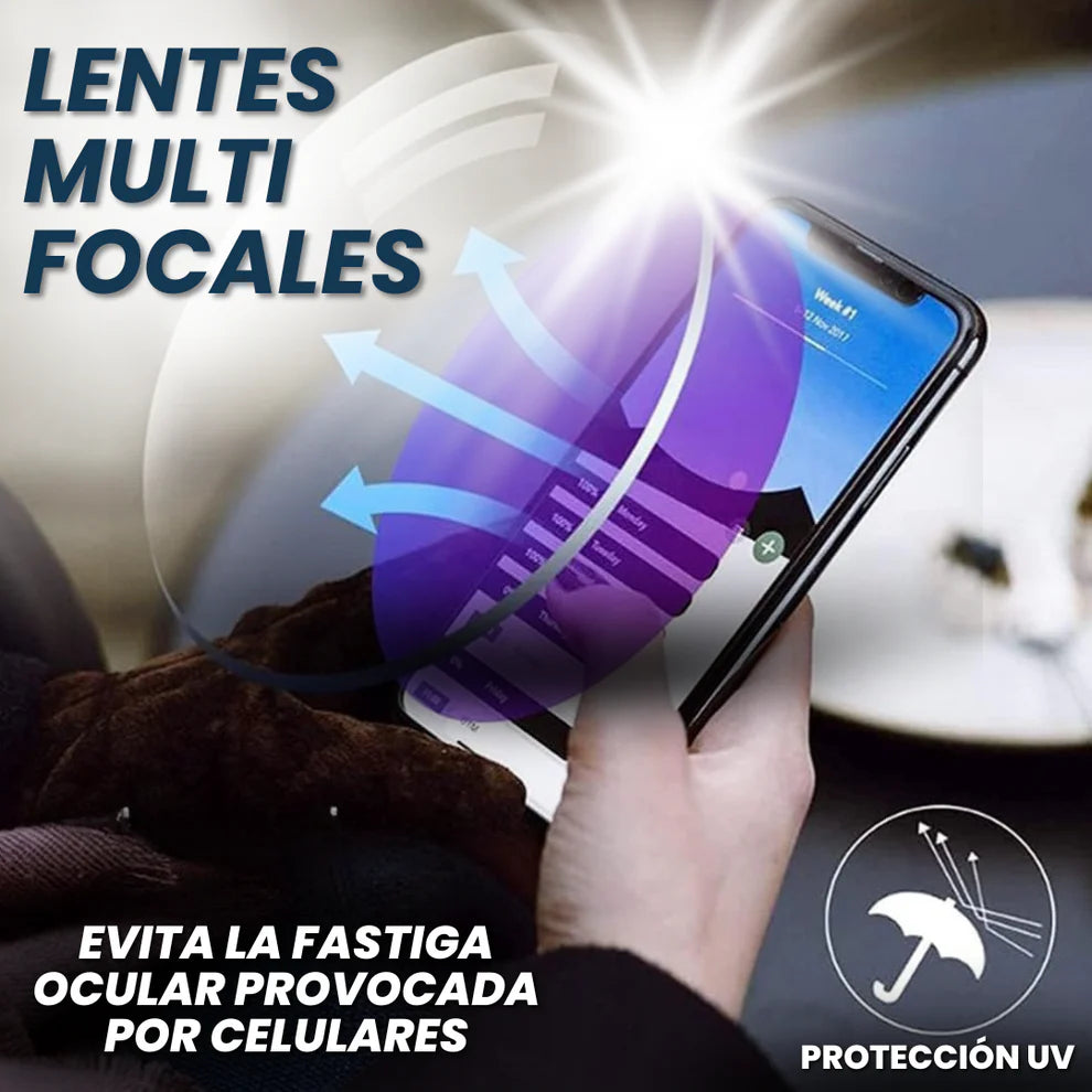 Lentes Multifocales + Visión clara de cerca y de lejos sin cambiar de gafas