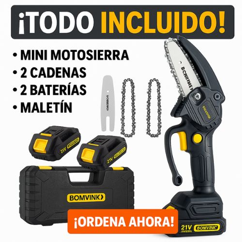 Corta Troncos en Segundos con la Mini Motosierra Más Potente